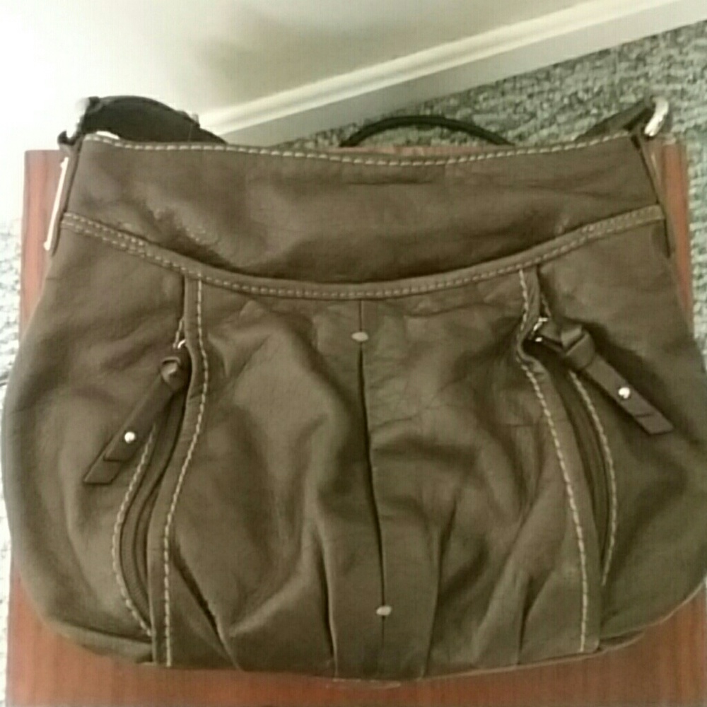 Tignanello Genuine Brown leather crossbody purse
